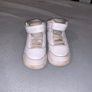 White Nike Jordan Toddler Shoes 6C